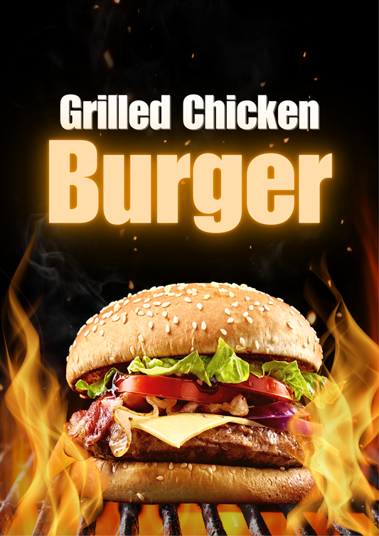 Grilled Chicken Burger – Juicy, Smoky & Perfectly Seasoned Chicken Burger